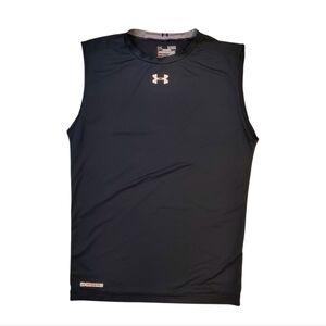 Under Armour Shirt Mens XLarge Black Compression HeatGear Sleeveless Activewear